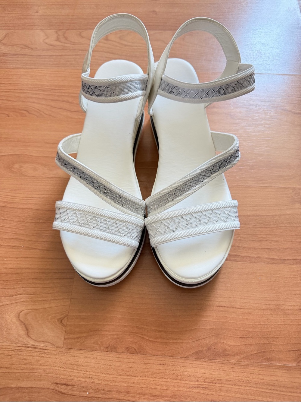 Gently worn wedge sandals